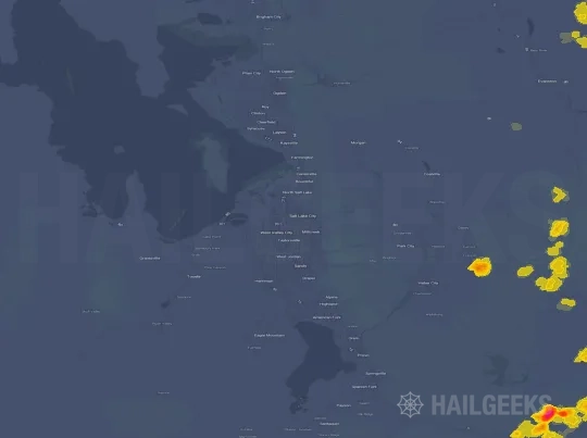 Hail map for Salt Lake City, UT on Jul 12, 2021