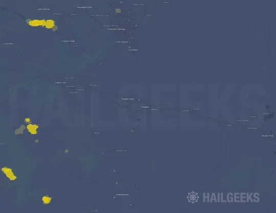 Hail map for Pueblo, CO