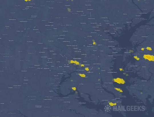 Hail map for Washington, DC