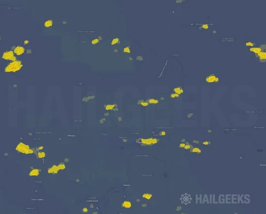 Hail map for Flagstaff, AZ
