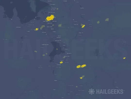 Hail map for Provo, UT