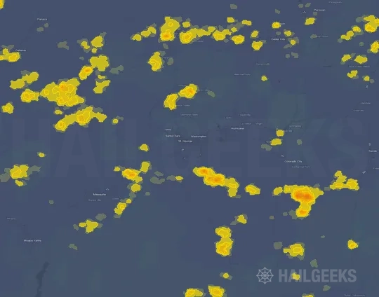 Hail map for Saint George, UT