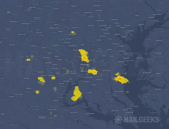 Hail map for Washington, DC