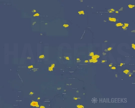 Hail map for Flagstaff, AZ