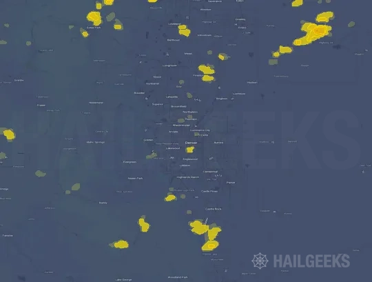 Hail map for Denver, CO