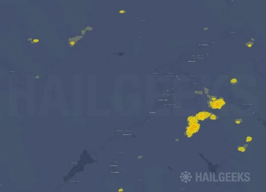 Hail map for Idaho Falls, ID