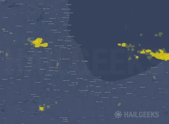 Hail map for Chicago, IL