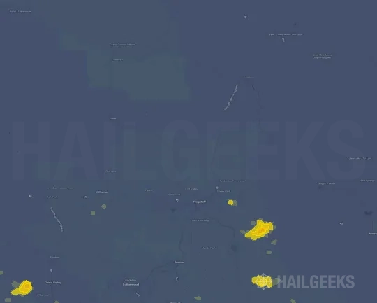 Hail map for Flagstaff, AZ on Aug 9, 2021