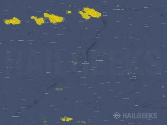 Hail map for Peoria, IL