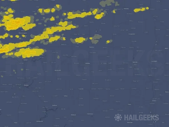 Hail map for Champaign, IL