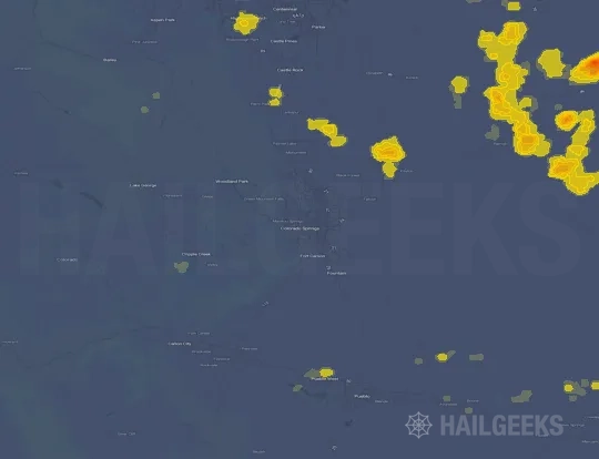 Hail map for Colorado Springs, CO
