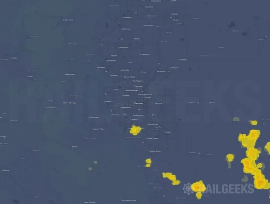 Hail map for Denver, CO