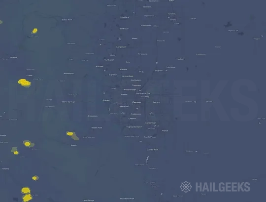 Hail map for Denver, CO