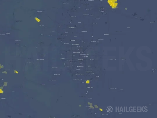 Hail map for Denver, CO