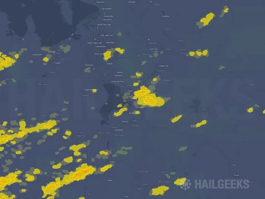 Hail map for Provo, UT