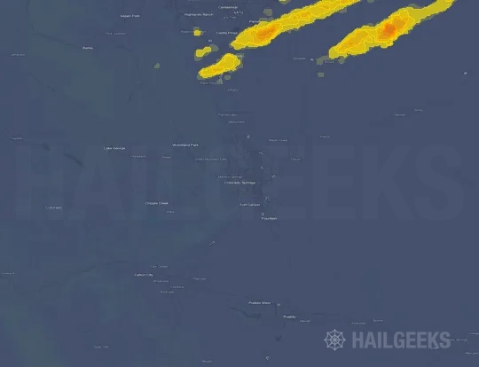 Hail map for Colorado Springs, CO