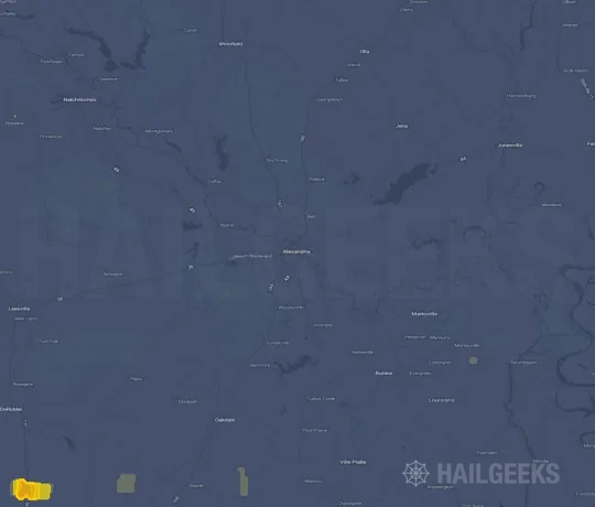 Hail map for Alexandria, LA