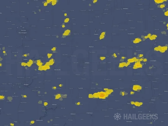Hail map for Champaign, IL