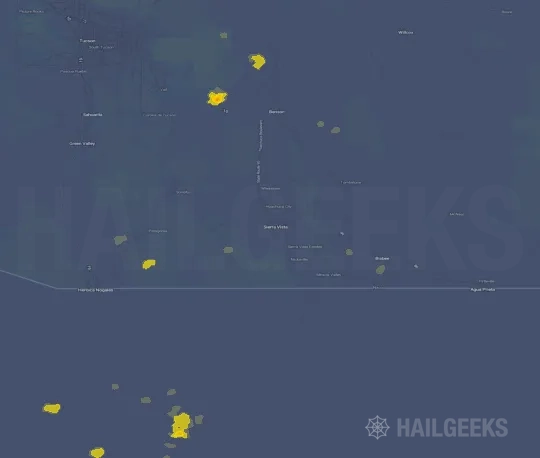 Hail map for Sierra Vista, AZ