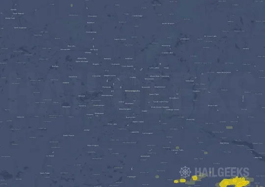 Hail map for Minneapolis, MN
