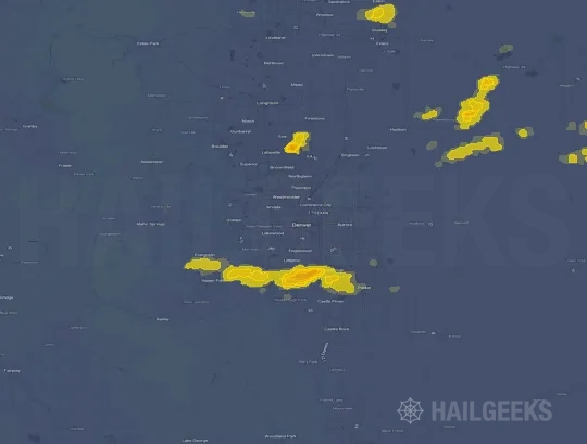 Hail map for Denver, CO
