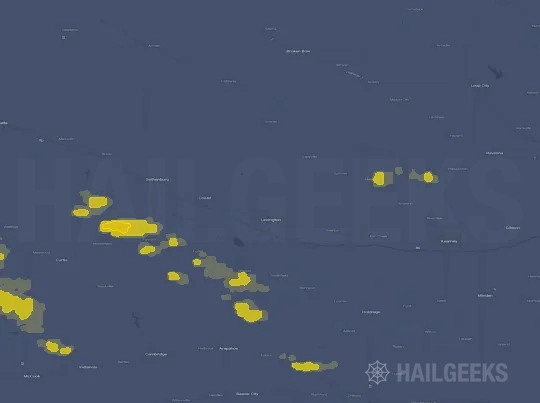 Hail map for Lexington, NE