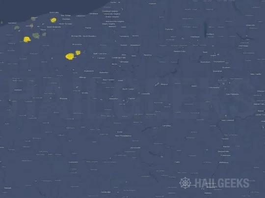 Hail map for Canton, OH on Sep 14, 2021