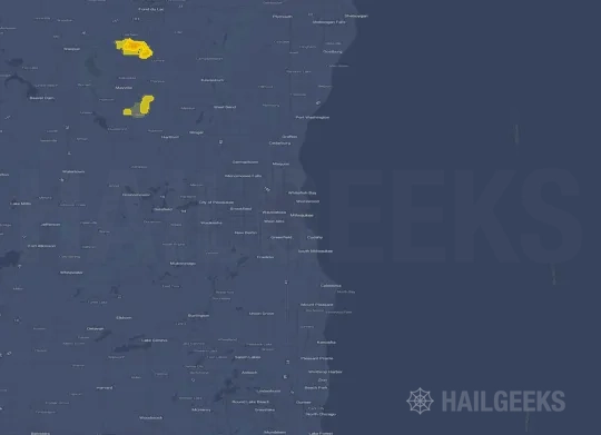 Hail map for Milwaukee, WI