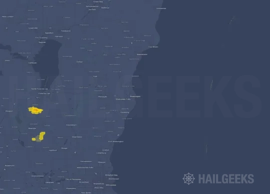 Hail map for Sheboygan, WI