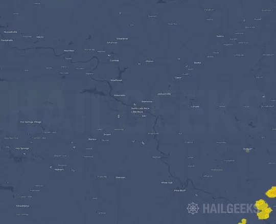 Hail map for Little Rock, AR