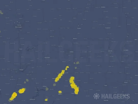 Hail map for Champaign, IL