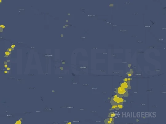 Hail map for Lexington, NE