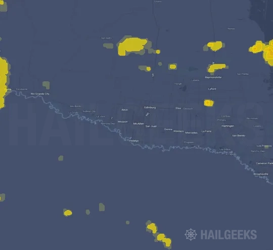 Hail map for McAllen, TX