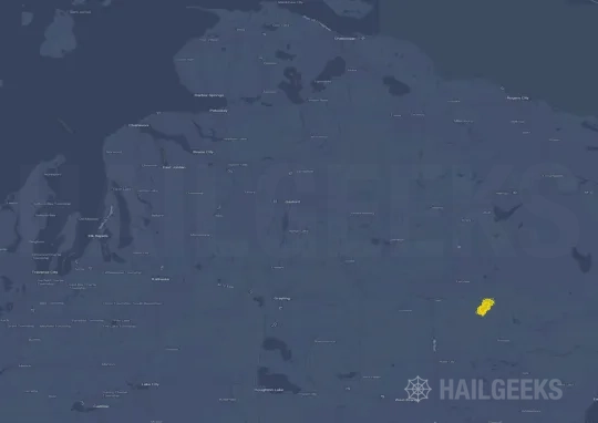 Hail map for Gaylord, MI