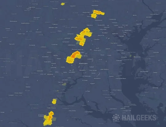 Hail map for Washington, DC