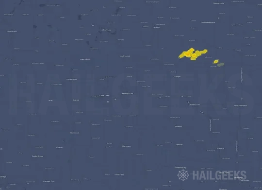 Hail map for Mason City, IA