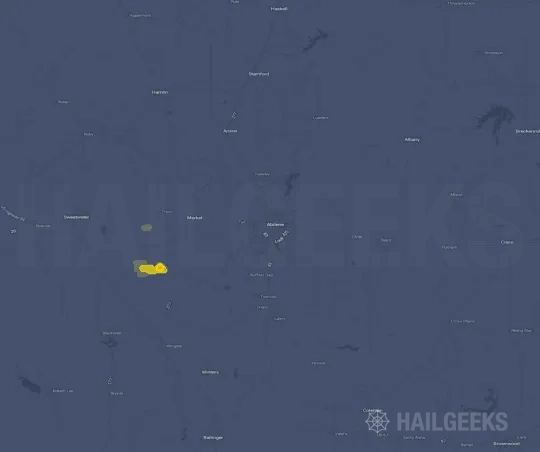 Hail map for Abilene, TX