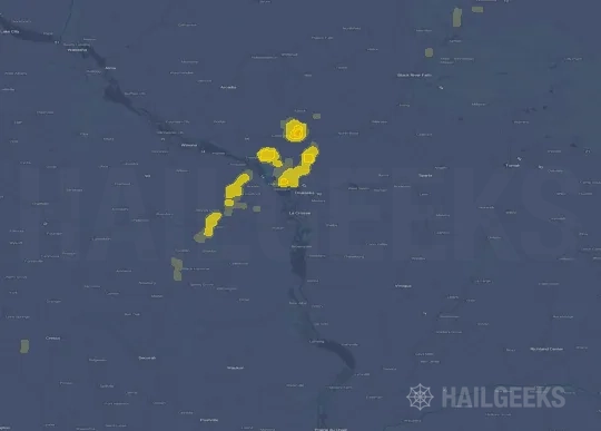 Hail map for La Crosse, WI