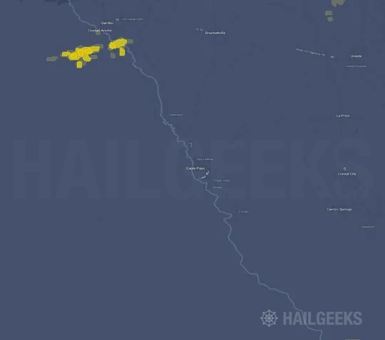 Hail map for Eagle Pass, TX