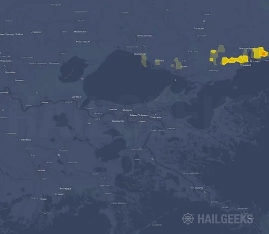 Hail map for New Orleans, LA