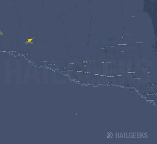 Hail map for McAllen, TX