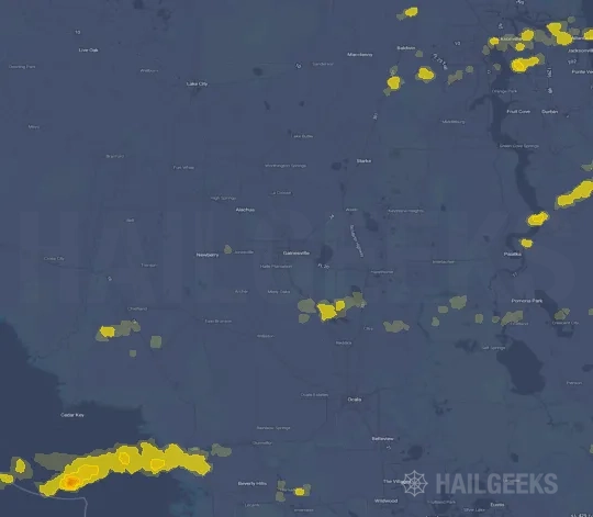 Hail map for Gainesville, FL