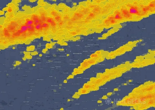 Hail map for Minneapolis, MN