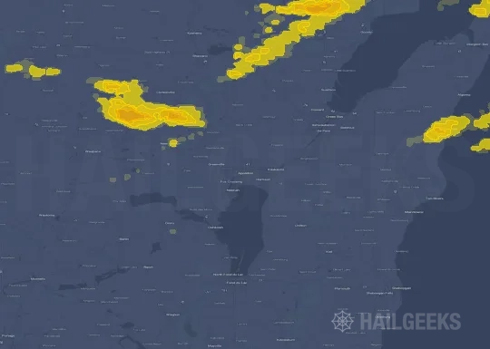 Hail map for Appleton, WI on May 10, 2022