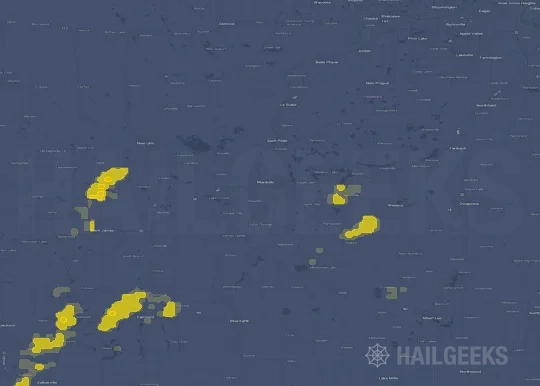 Hail map for Mankato, MN