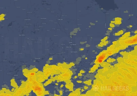 Hail map for St Cloud, MN
