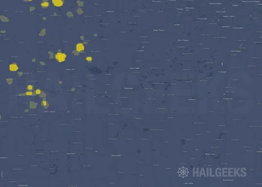Hail map for Mankato, MN