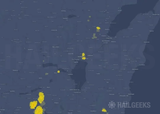 Hail map for Appleton, WI