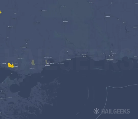 Hail map for Gulfport, MS