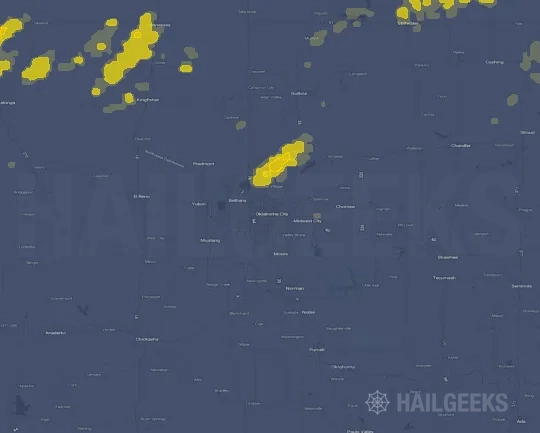 Hail map for Oklahoma City, OK